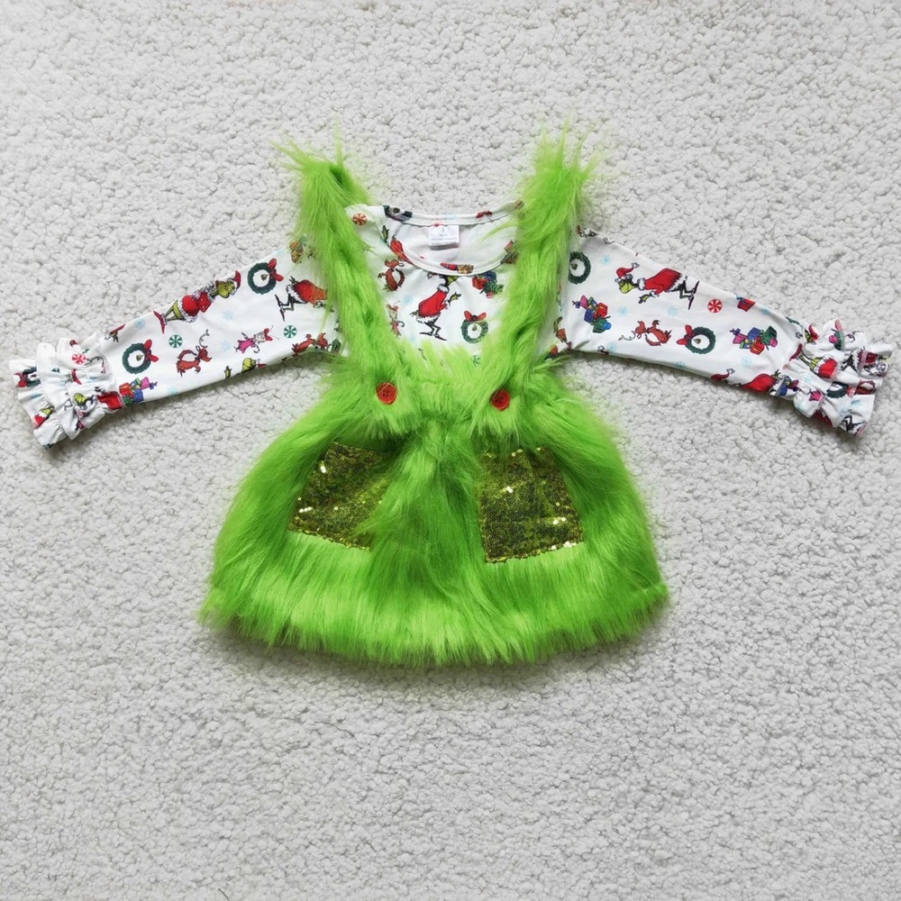 Fur Christmas Skirt Set